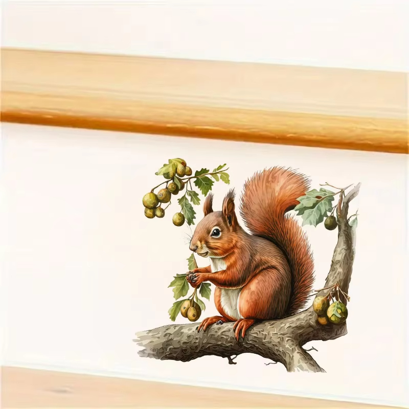 Cute Squirrel Wall Stickers Be - Pvc Panel Background review and price